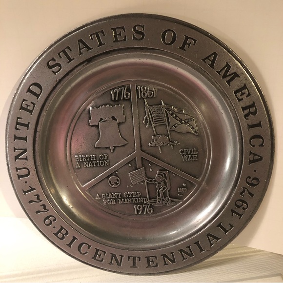 Vintage Bicentennial Pewter Plate - Picture 1 of 5